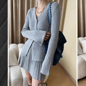 Commense Leisure Long Sleeve Two Piece Skirt Set